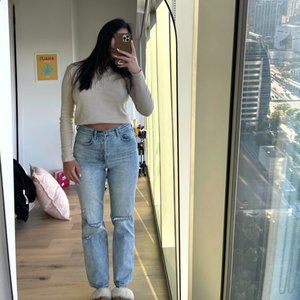 Denim Forum Straight Leg Jeans